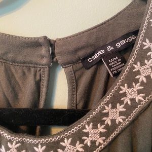 Embroidered Neck Tank